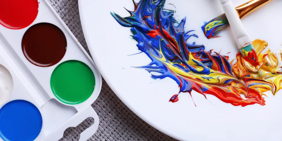 Watercolour on Acrylic Paint