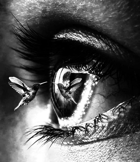 Pencil Crochet Eyes drawing