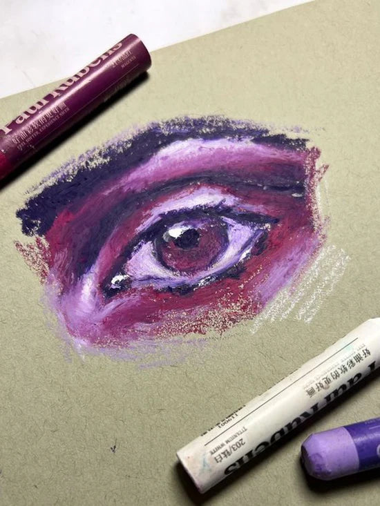 Eye Oil pastel drawing