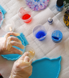 Resin art course gallery showcase