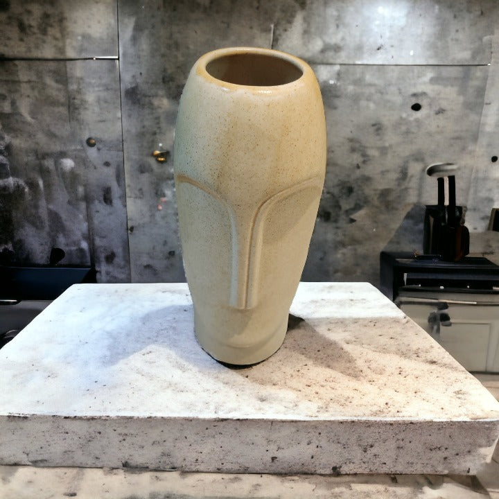 White Nordinc Face Vase