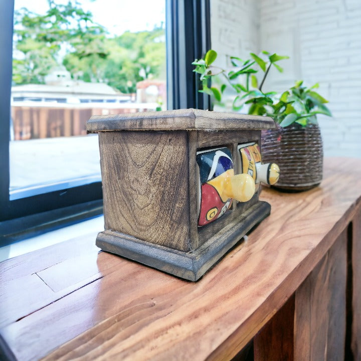 Wooden Chest with two drawers