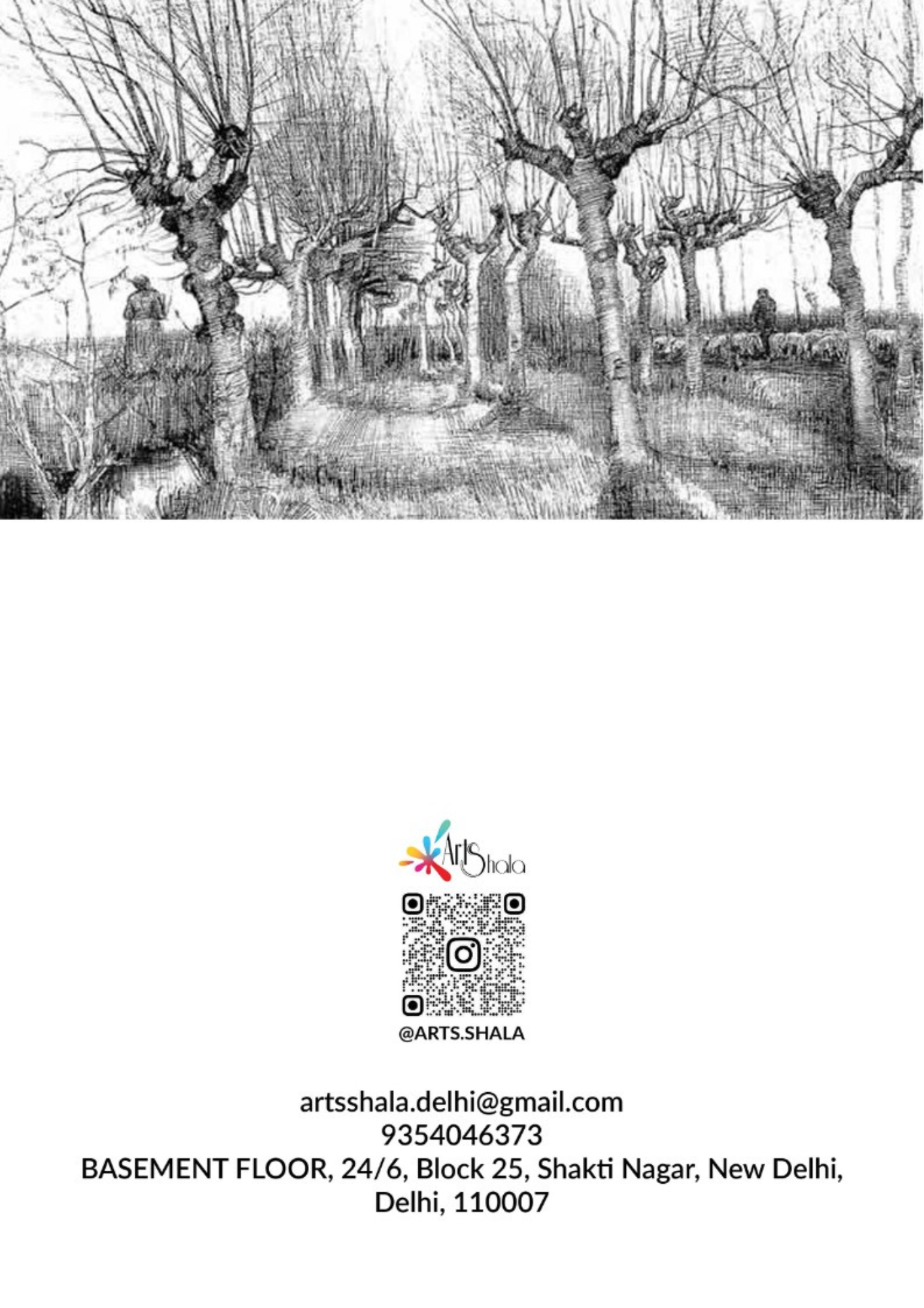 Arts Shala Pencil Painting Image