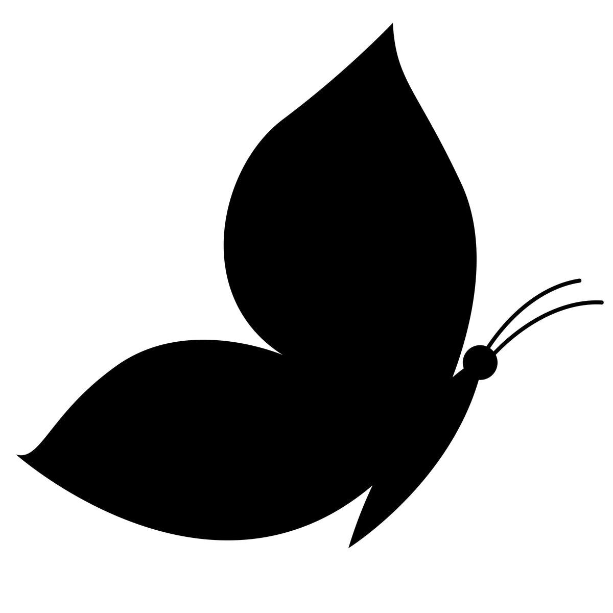 Black butterfly silhouette CDR