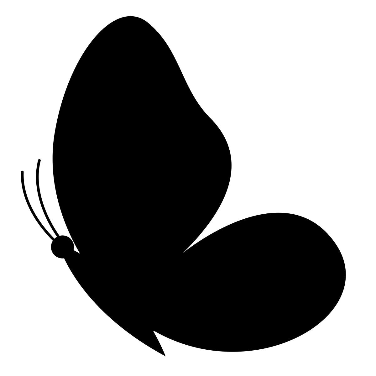 Black butterfly silhouette CDR Vector