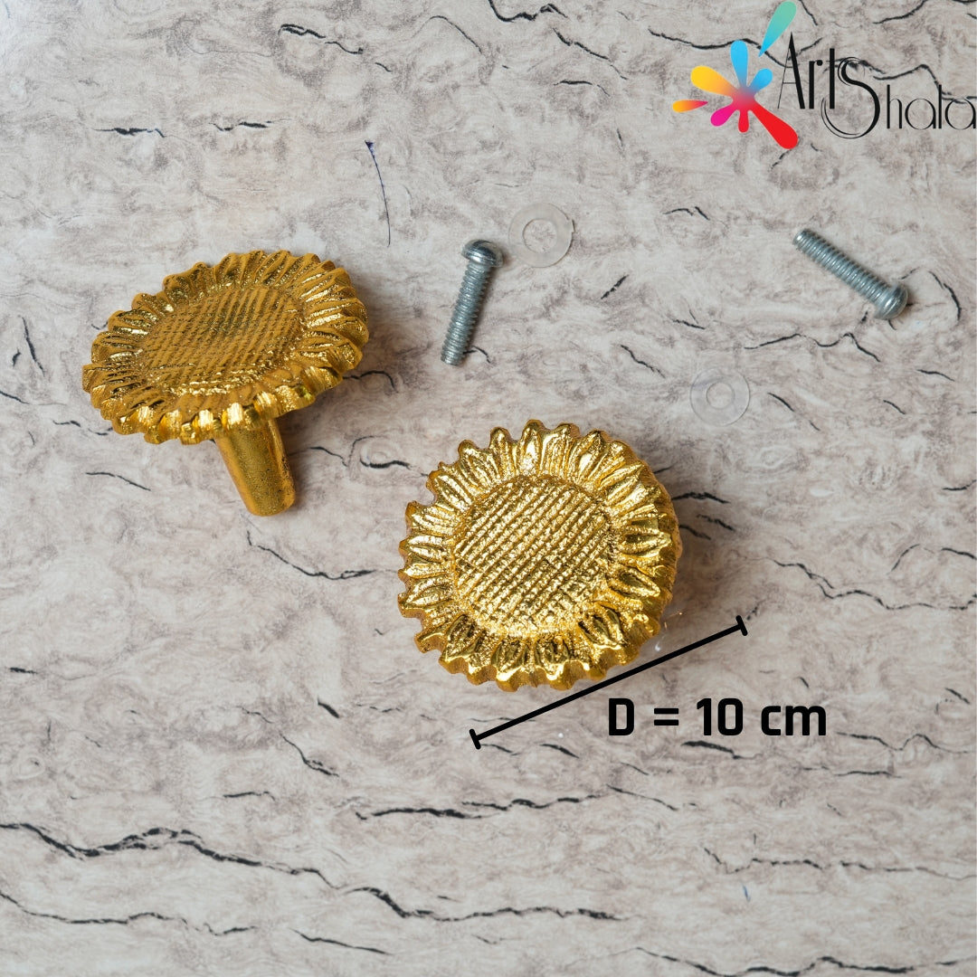 Sunflower Resin Art Handle Set for Tray