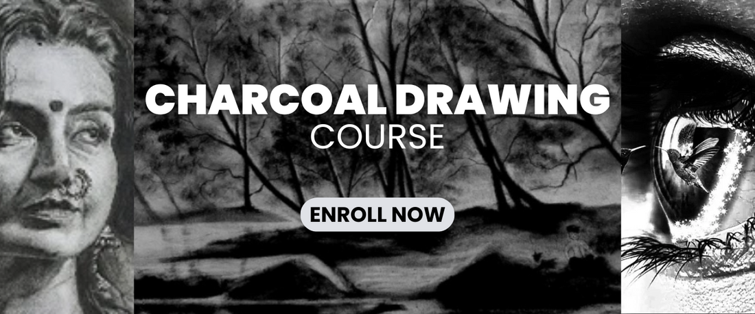 Charcoal Drawing Course Enroll Now Banner