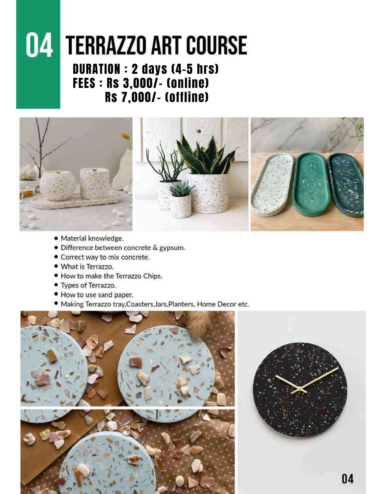 Concrete Terrazzo Art Course