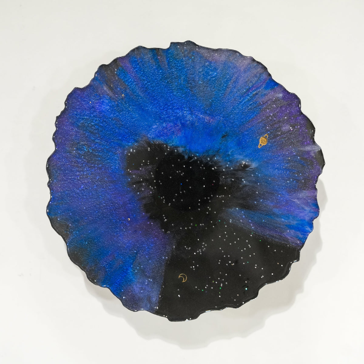 Handcrafted Resin Galaxy-themed Dessert Platter