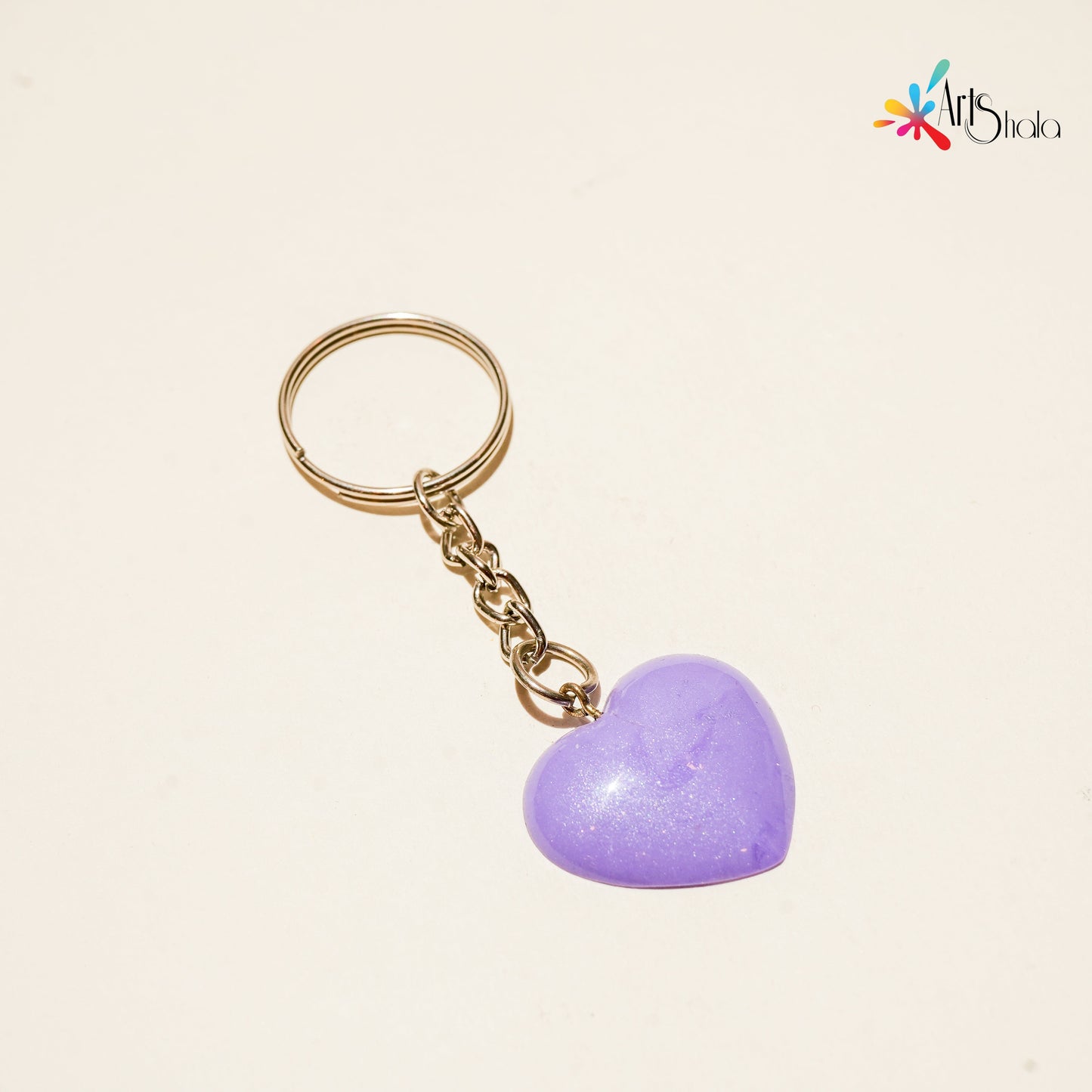 Purple heart Keychain