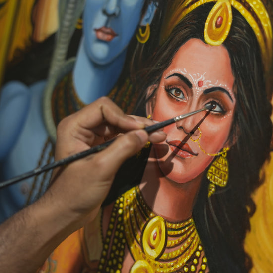 A completed resin art project with intricate designs