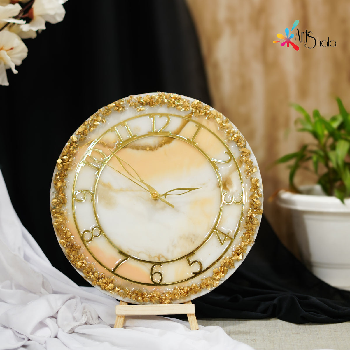 Arts Shala Premium Resin Geode Clock
