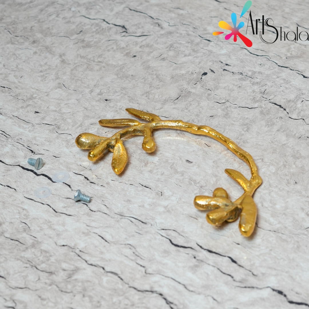 Arts Shala Multi Leaf Metal Serving Tray