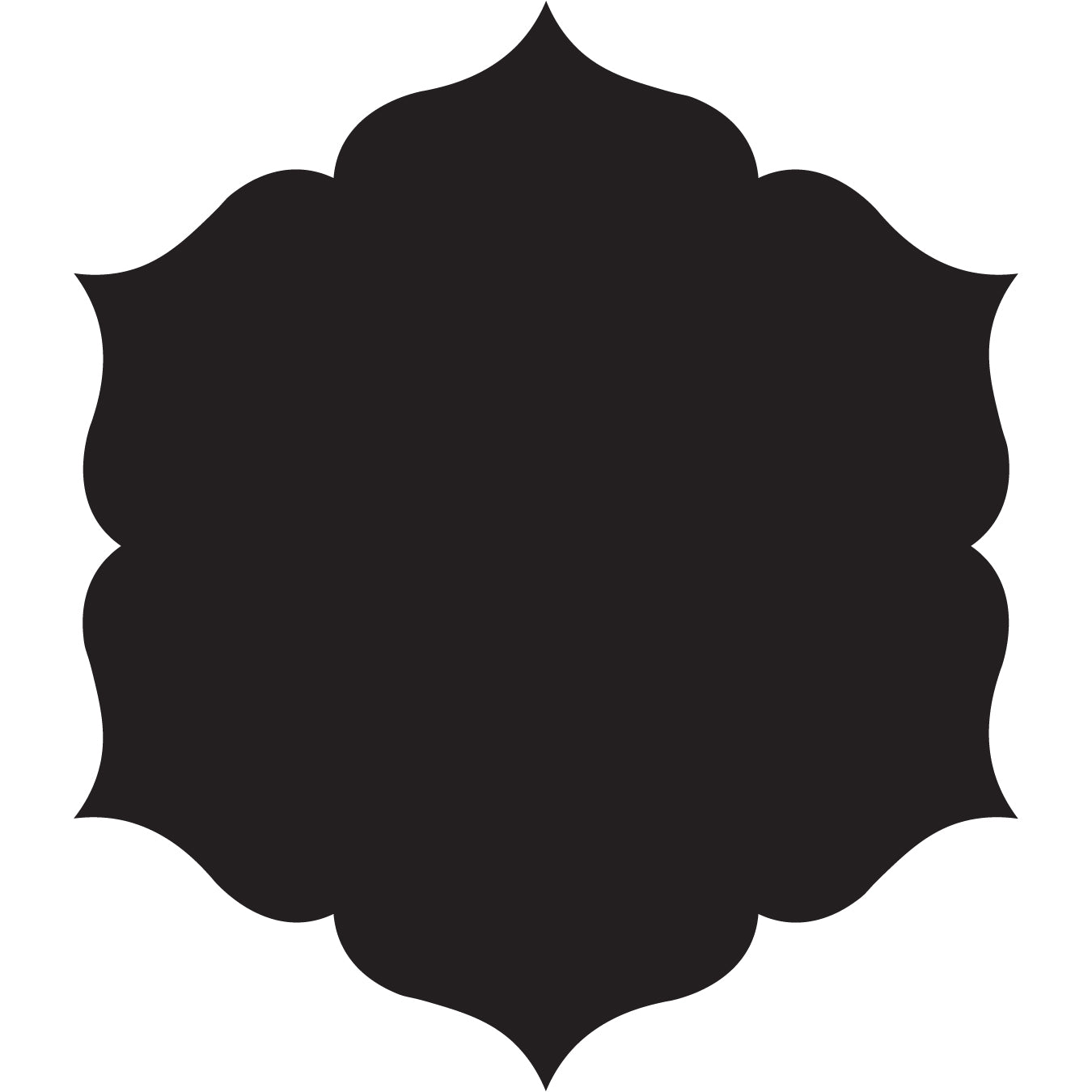 Five corner Solid CDR Vector Design