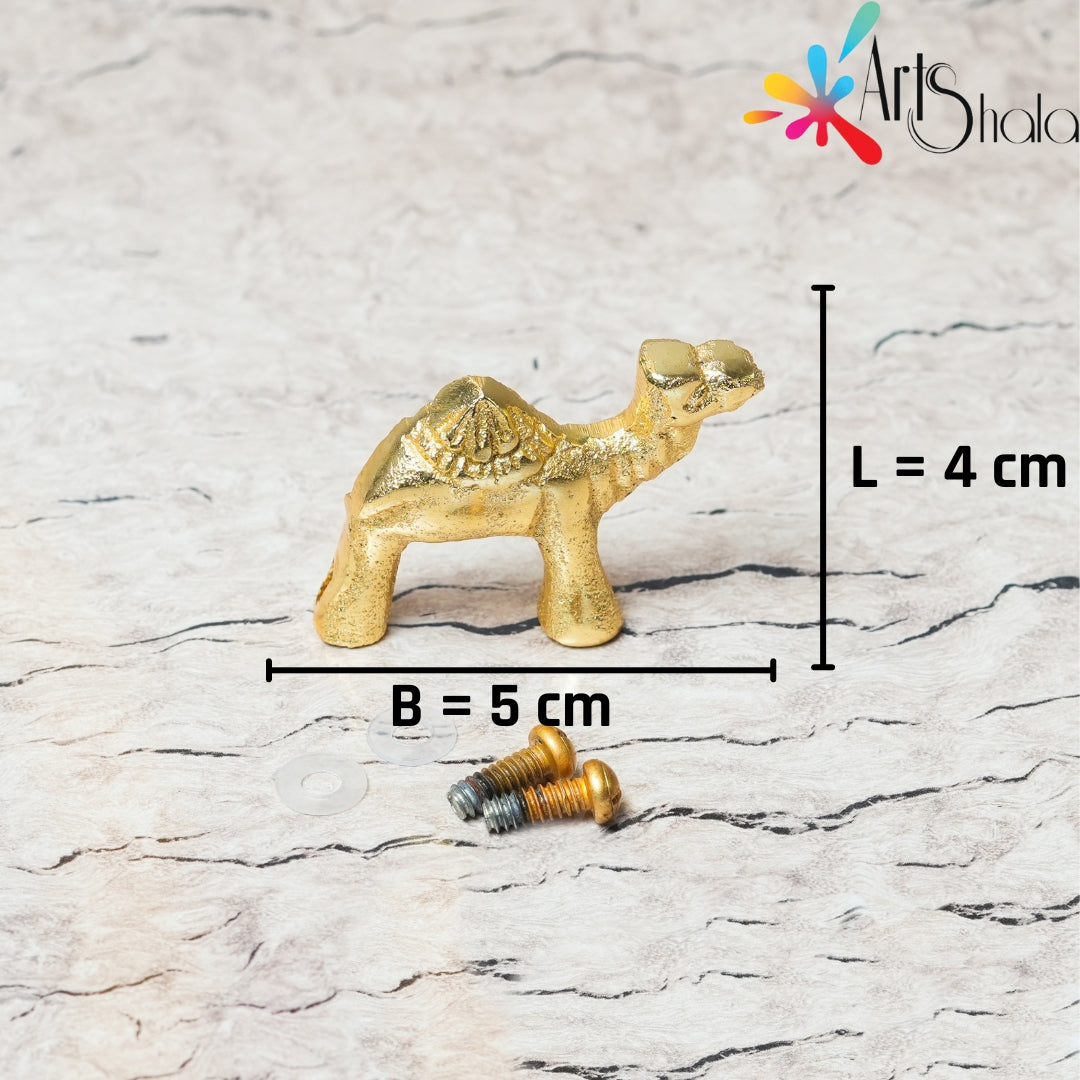 Golden Camel-shaped Metal Tray Handle