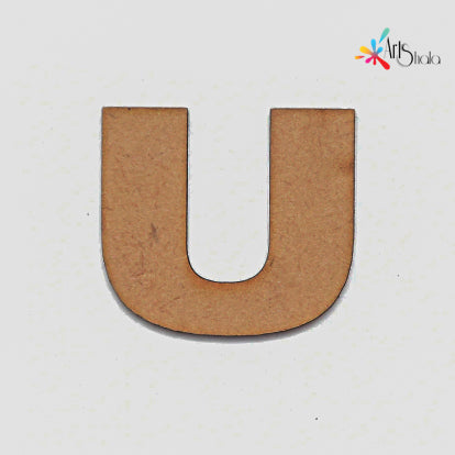 U Upper Case Letter Cutouts
