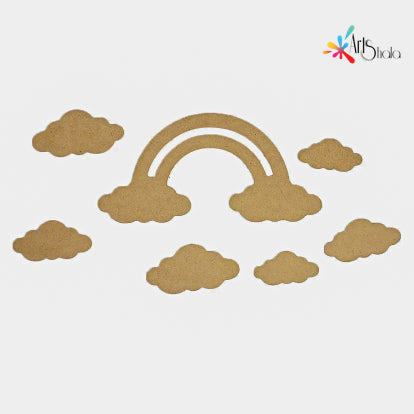 Mdf Rainbow Cloud