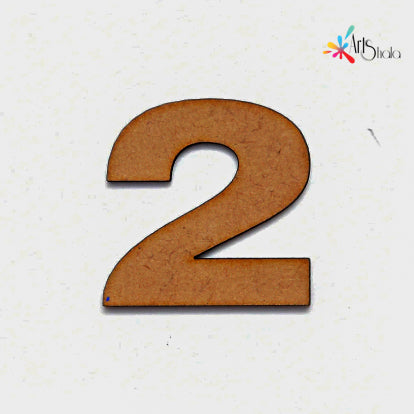 2 Number MDF Cutouts