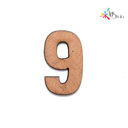9 Number MDF Cutouts