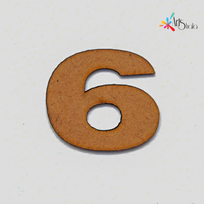 6 Number MDF Cutouts
