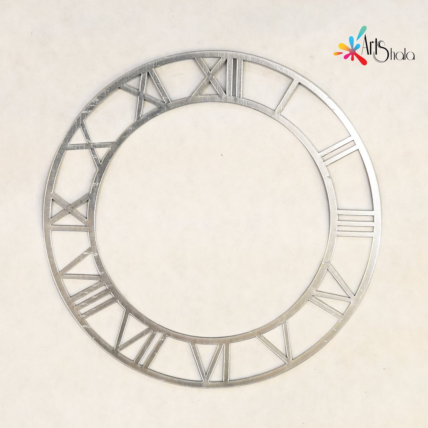 acrylic ring clock silver
