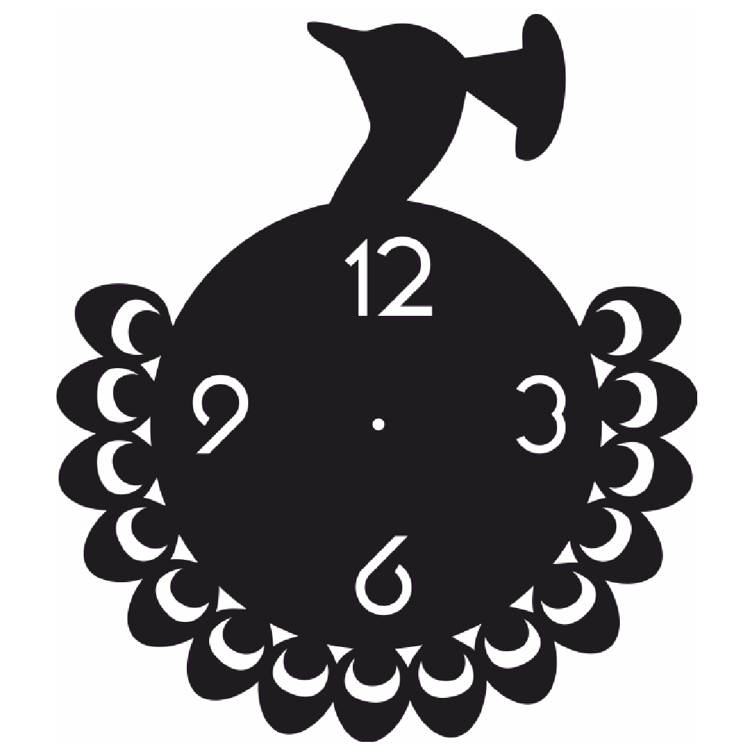 Peacock Splendor Clock