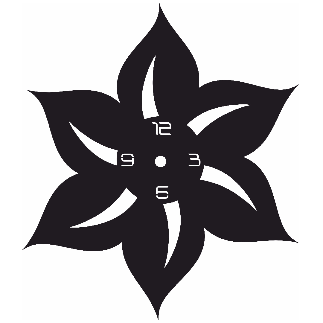 Flower Clock CDR Vector Design