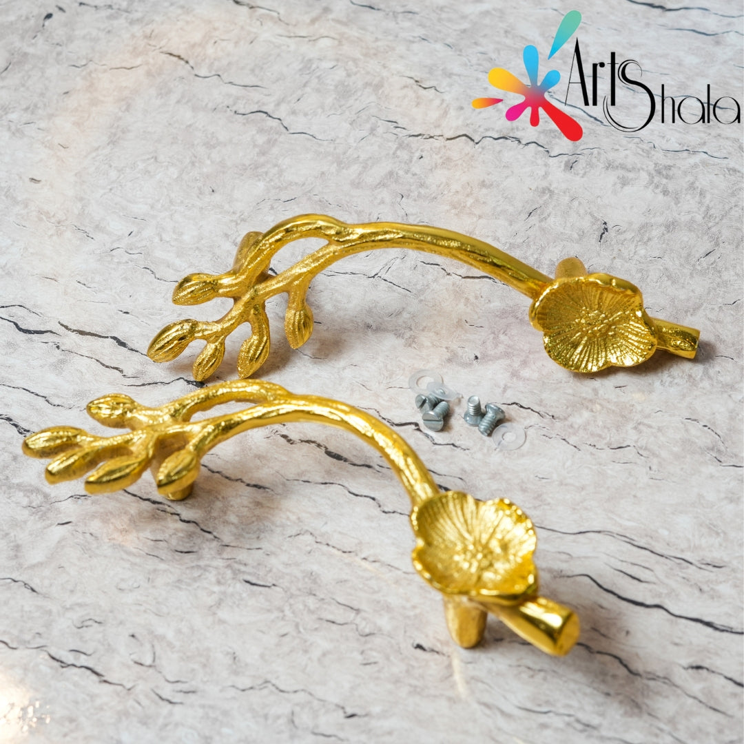 ARTS SHALA Multi-Leaf Metal Serving tray handle