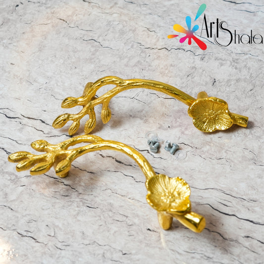 ARTS SHALA Multi-Leaf Metal Serving tray handle