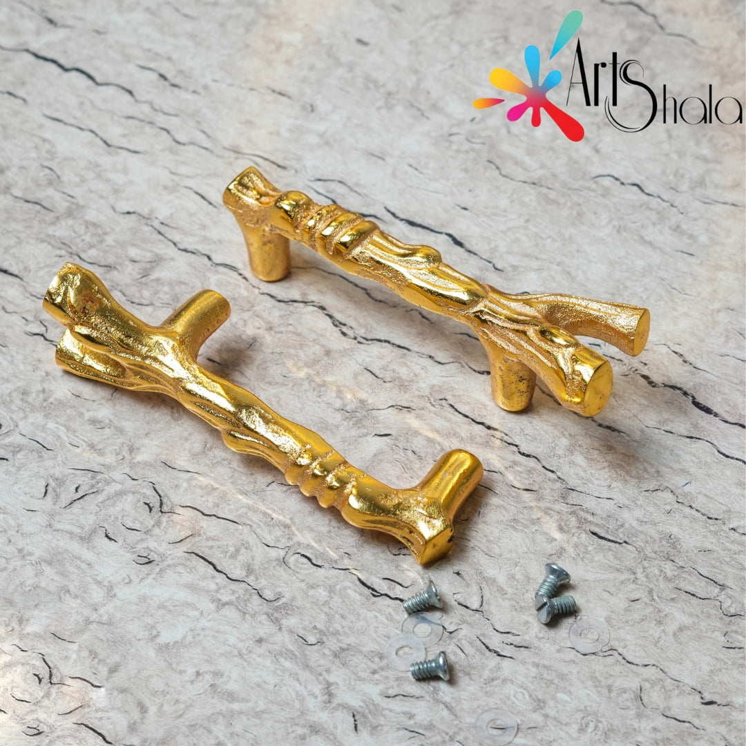 Golden Tree Branch Tray handle