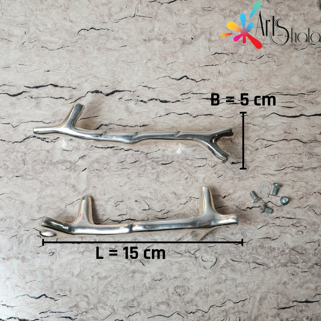 silver wood branch tray