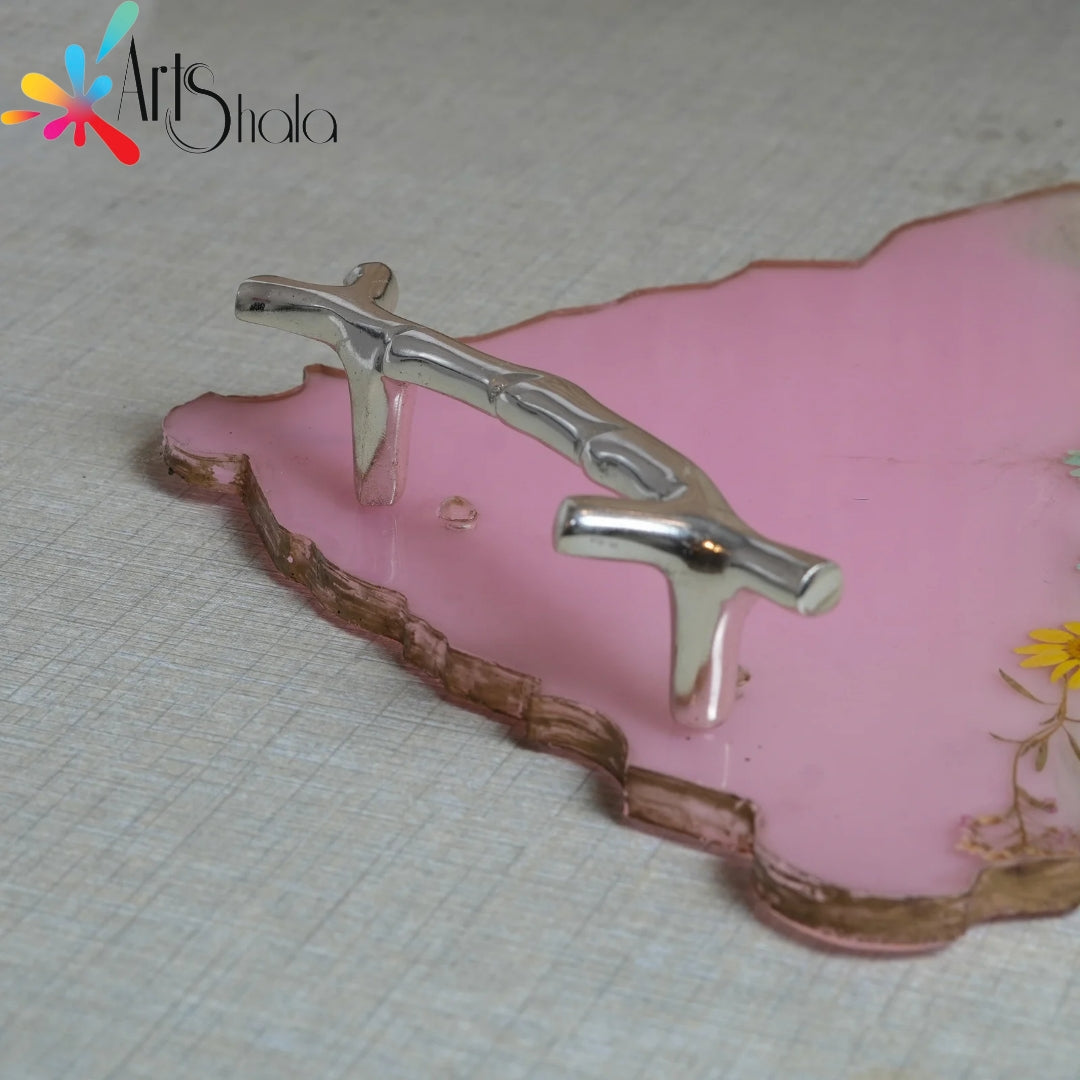 single silver tray handle