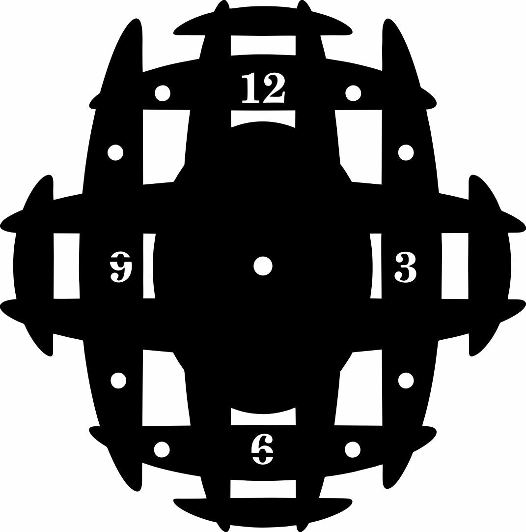 Avant-Garde Timepiece CDR Vector Clock