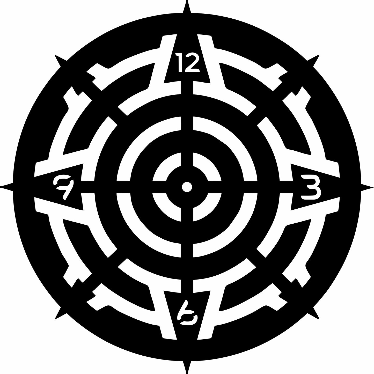 Maze of Time clock CDR Vector Design