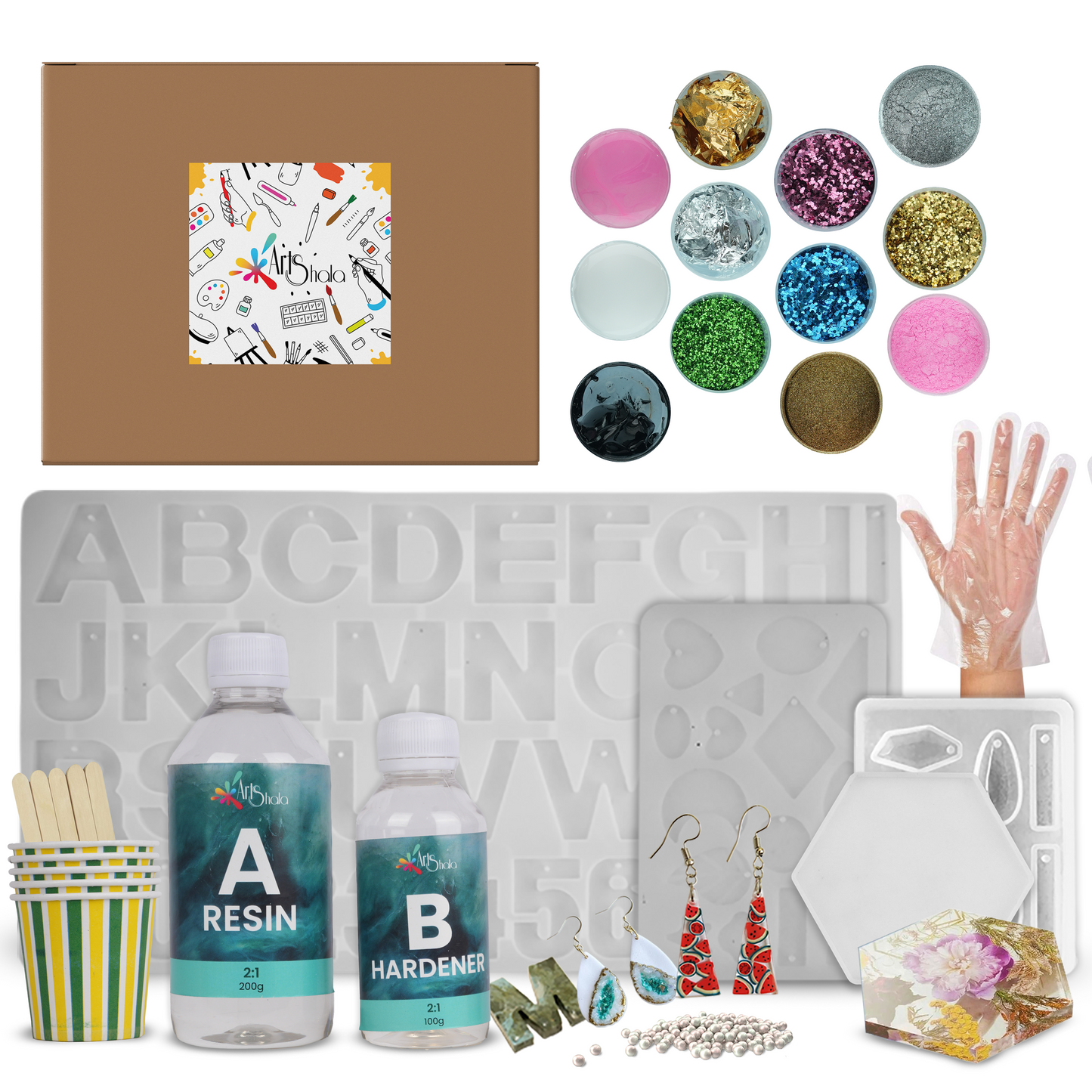 Arts Shala Diy resin erarring kit