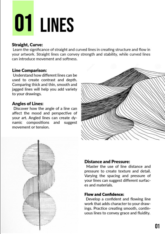key principles of using lines in art and drawing