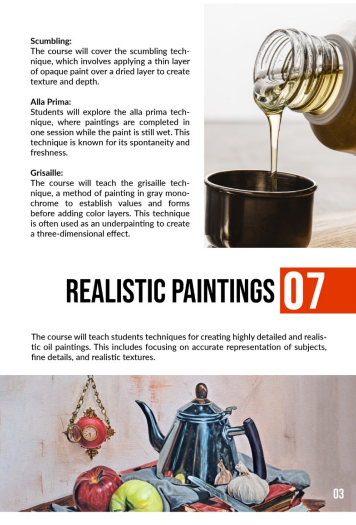 realistic oil paintings Course