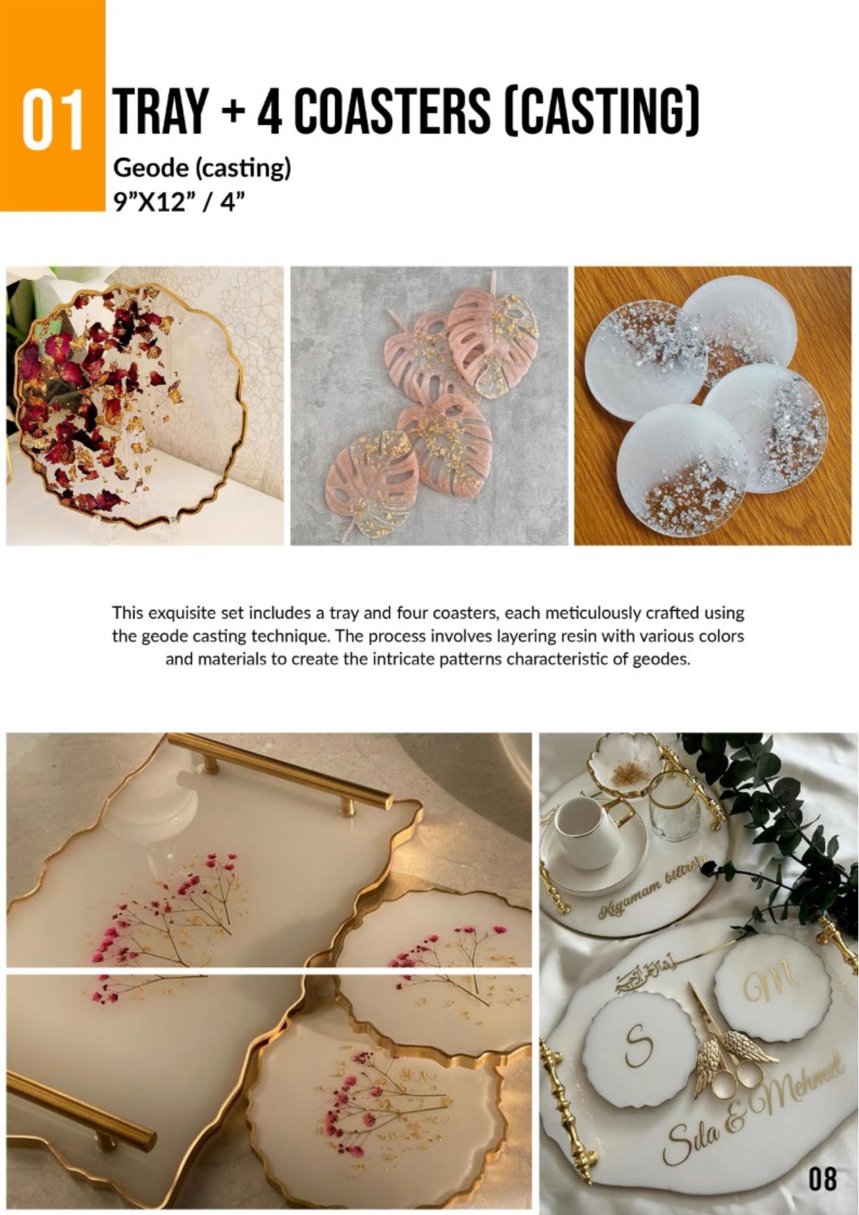Tray and 4 Coasters Casting