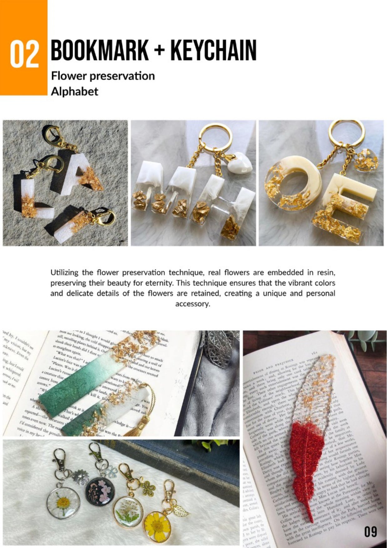 Resin Bookmark Keychain