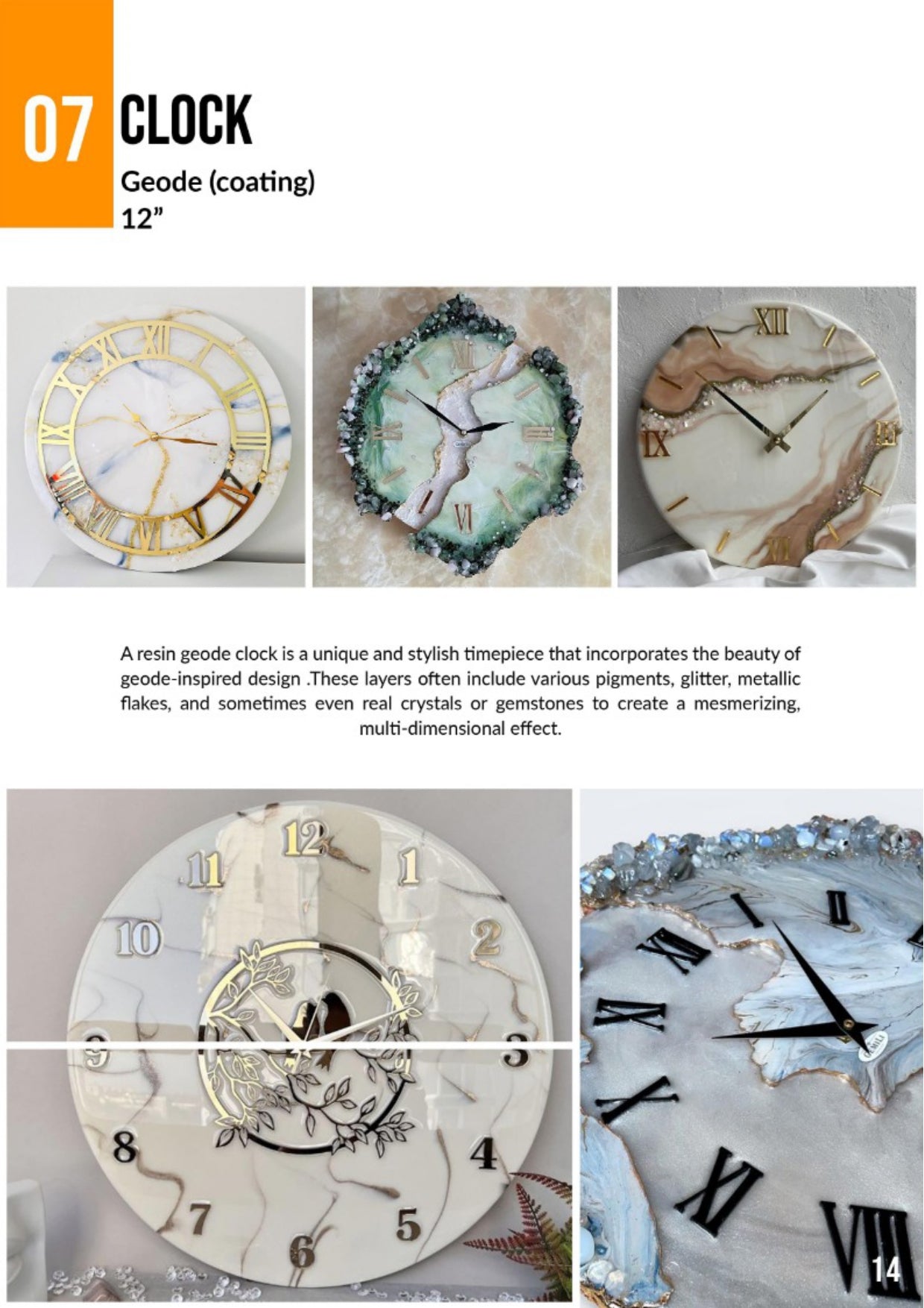 geode Coating Clock