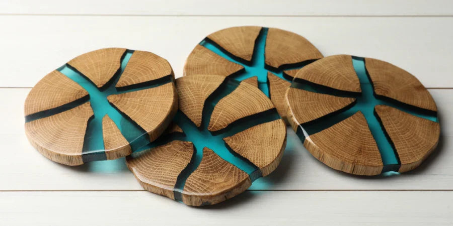 Crafting Resin Wood Coasters