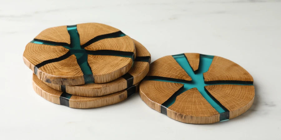 Resin on a Wooden Tray and Coasters - A Guide