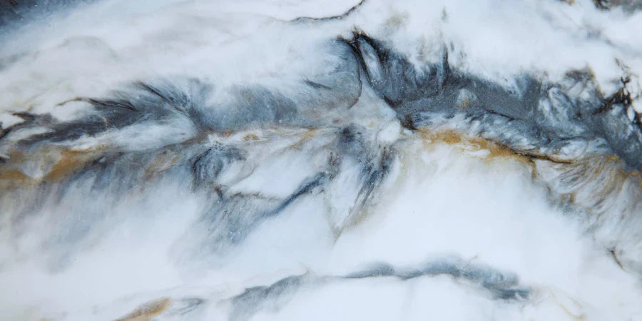 Metallic Poured Resin Art on Canvas