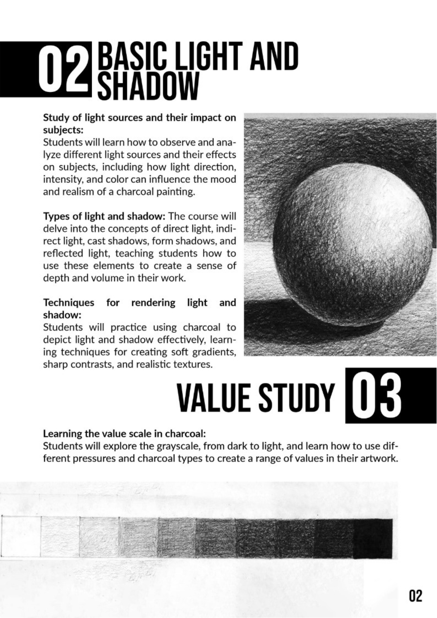 CHARCOAL DRAWING COURSES