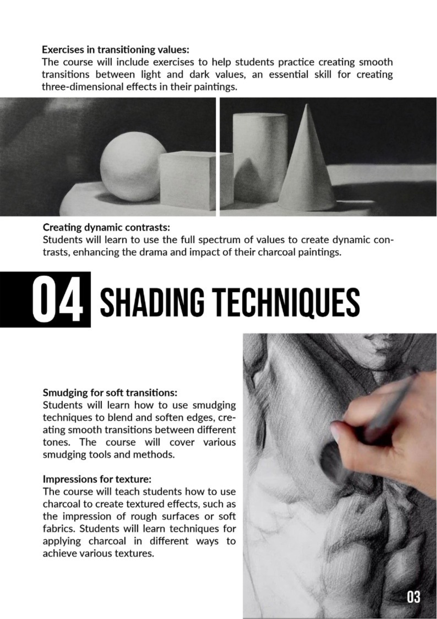CHARCOAL DRAWING COURSES