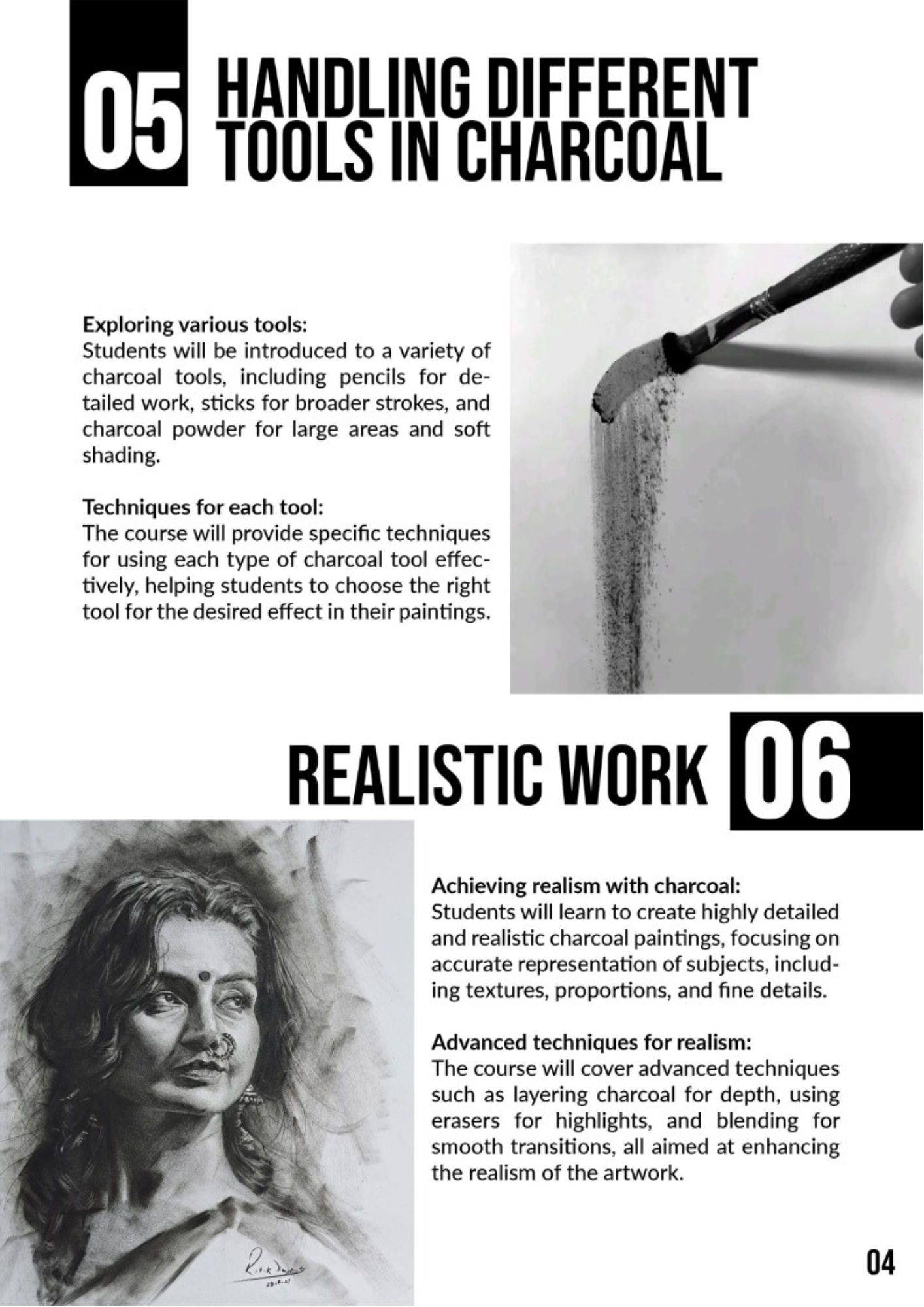 CHARCOAL DRAWING COURSES