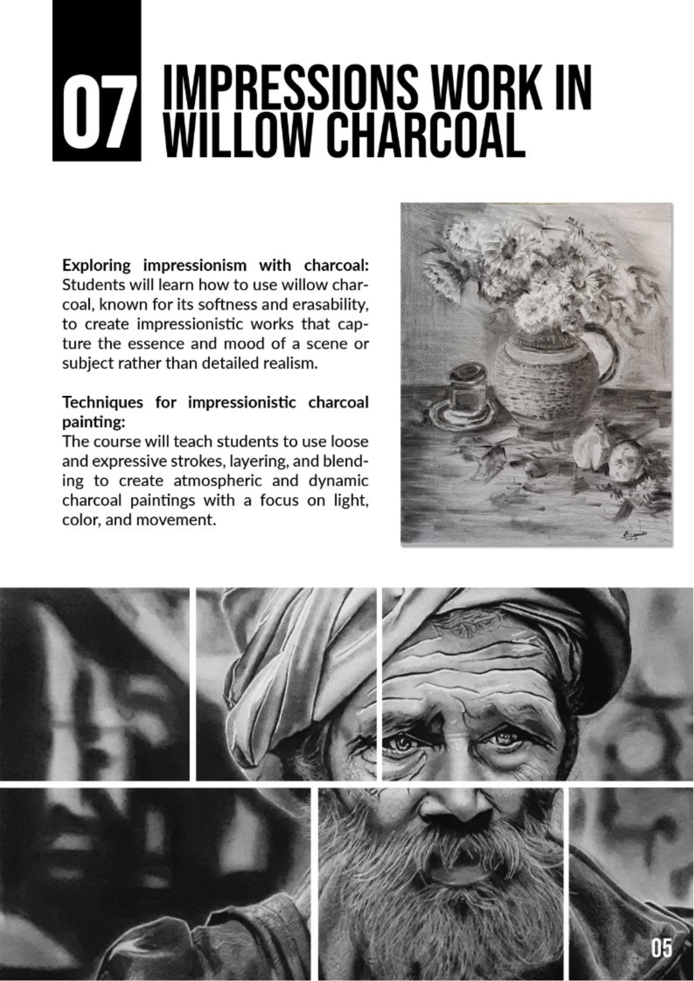 CHARCOAL DRAWING COURSES