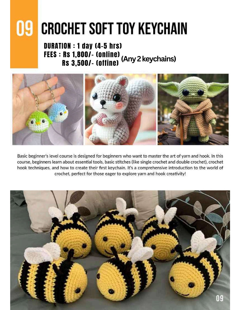 Enroll Corchet Soft Toy Keychain Crafting Course Online