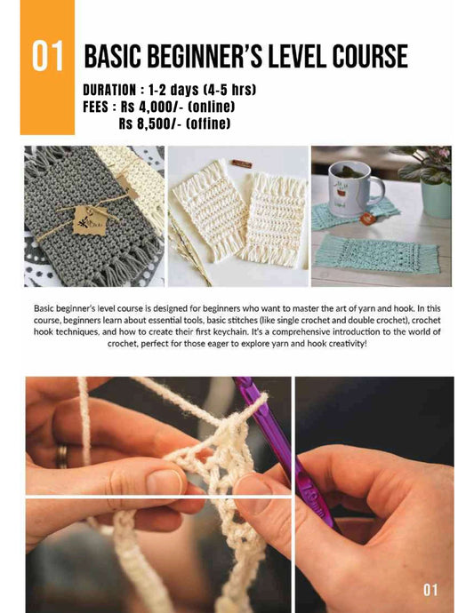 Crochet Basic Beginner's Level Course

