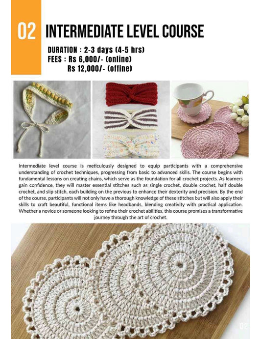 Crochet Intermediate Level Course
